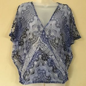INC- IC Transparent Blouse Women Size L